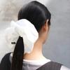 Cotton Jacquard Scrunchie_White