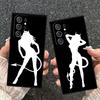 Devil Girl Silhouette Cool Soft Phone Case for Samsung Galaxy S26 S25 Edge S24 Ultra S23 Plus S22 S21 FE S20 Black Cover Back Sh