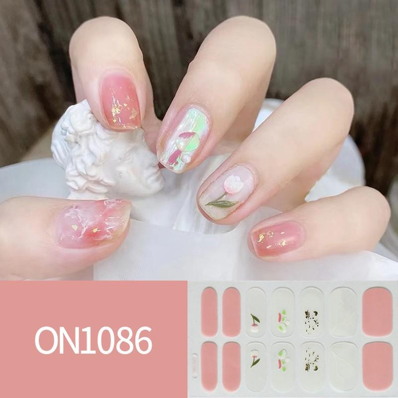 Nail Art No-bake Nail Stickers Full Stickers, 14-finger No-bake Gel Nail Stickers, Nail Art Full Stickers