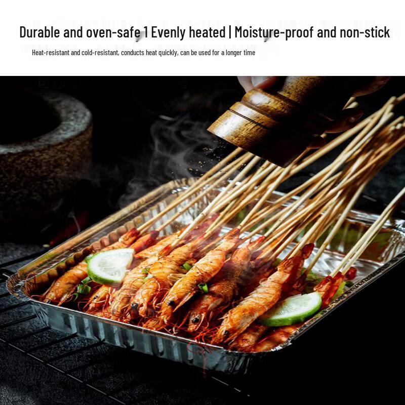 Disposable Aluminum Foil BBQ Pans with Lids