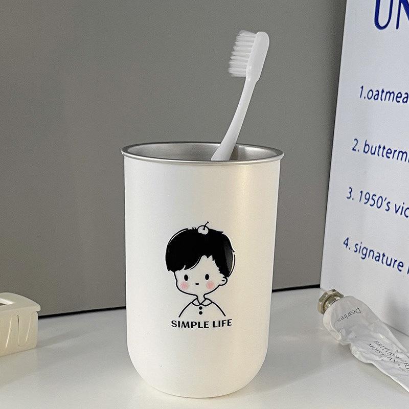 Stainless Steel Mold-Proof Mouthwash and Toothbrush Cup for Men, Women, and Kids – Durable, Drop-Proof Design for Couples and Families