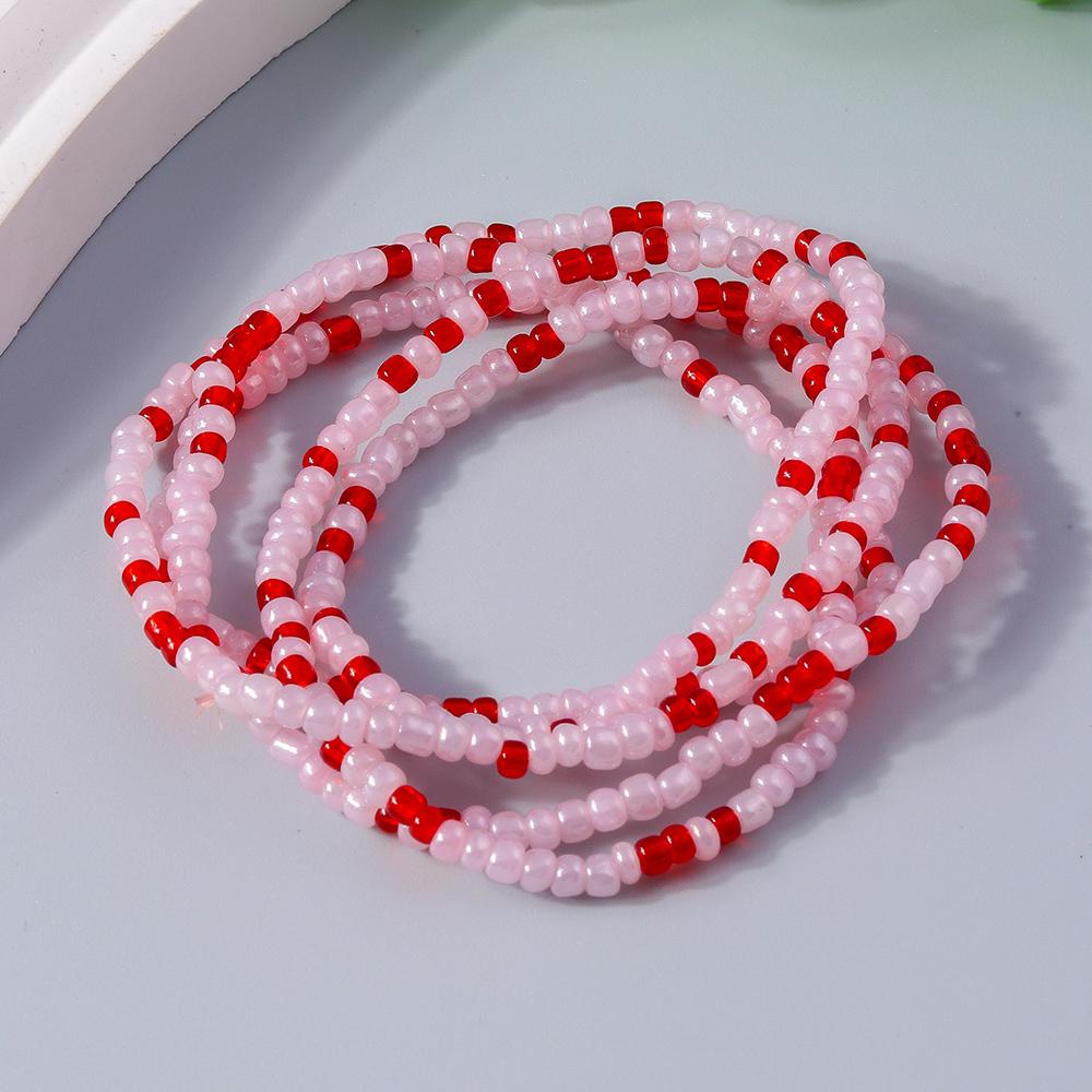 Fashion Bohemian Colorful Beads Bracelet Multi-layer Handmade Beaded Bracelets Women Girls Party Holiday Jewelry Gifts