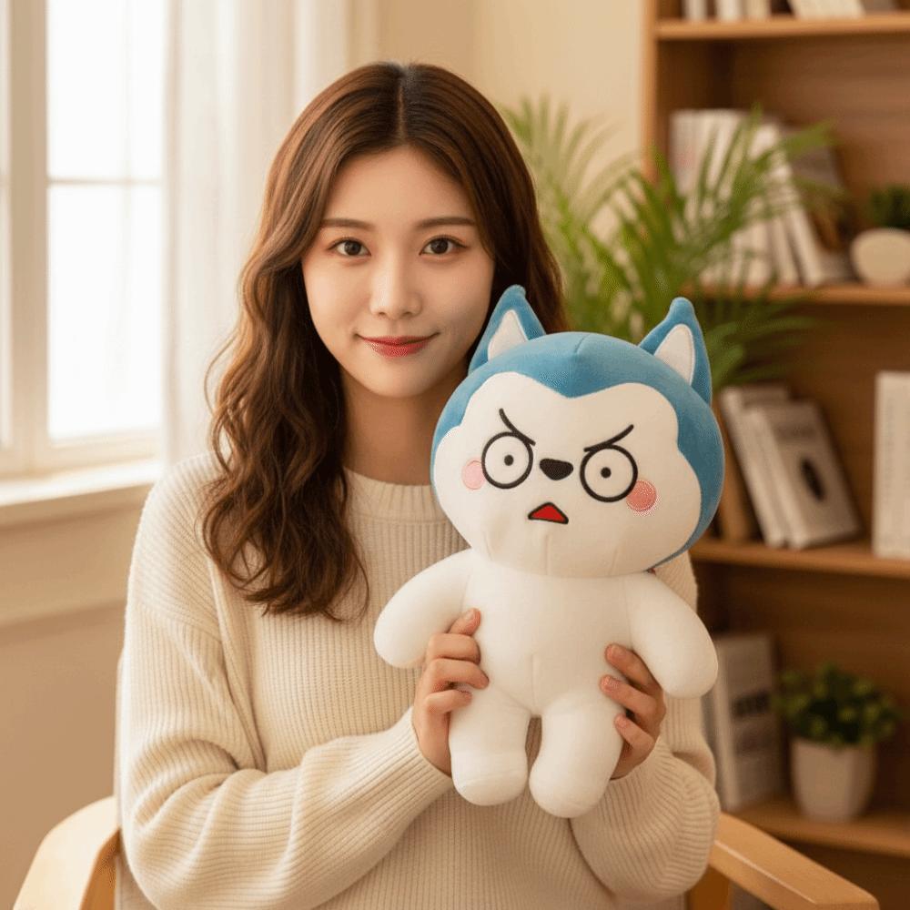 Soft Material HuskyLang Stuffed Doll Adorable Style Stuffed Animal Pillow Birthday Gift