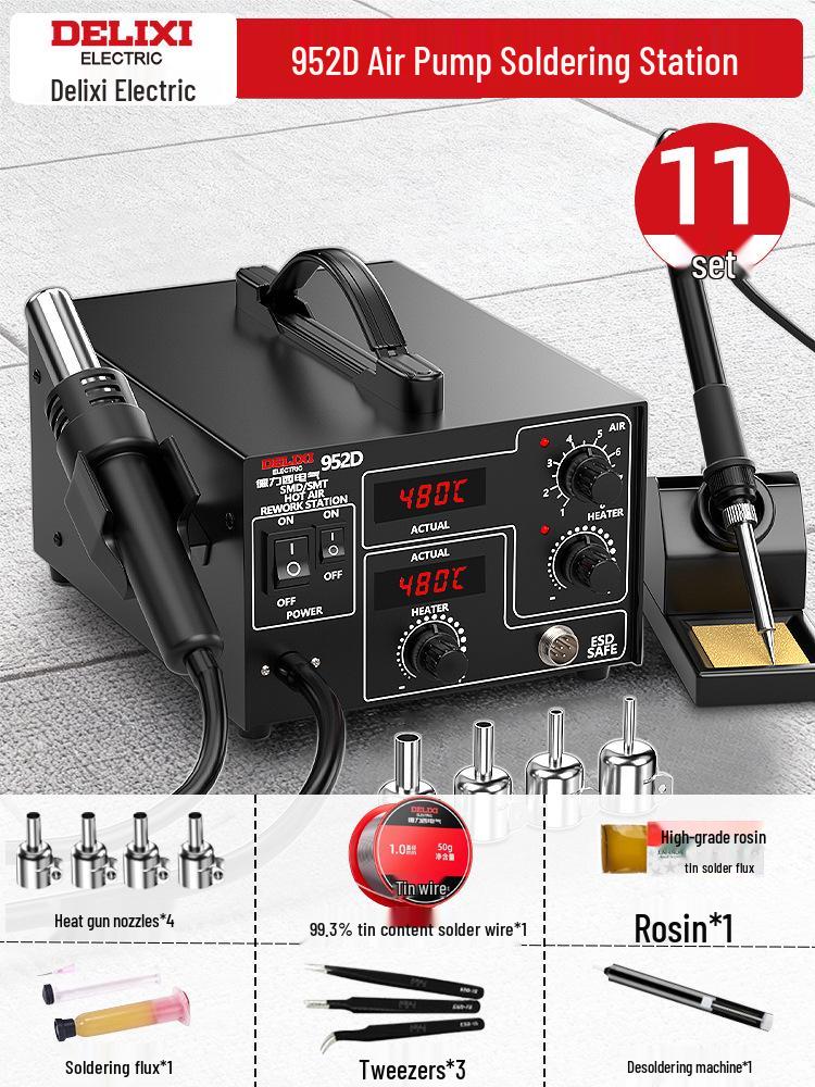 Delixi Electric 3-in-1 Soldering & Desoldering Station for Mobile Phone Repair