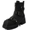 New Autumn Winter Black Warrior Chunky Heel Martin Boots Women Square Toe Trendy Boots