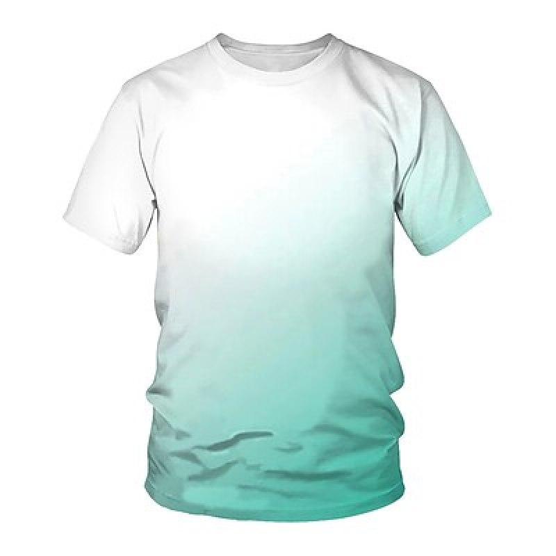 

Мужская футболка Футболка Футболка с градиентом с круглым вырезом Уличный отдых с короткими рукавами Одежда Модельер Базовая S
