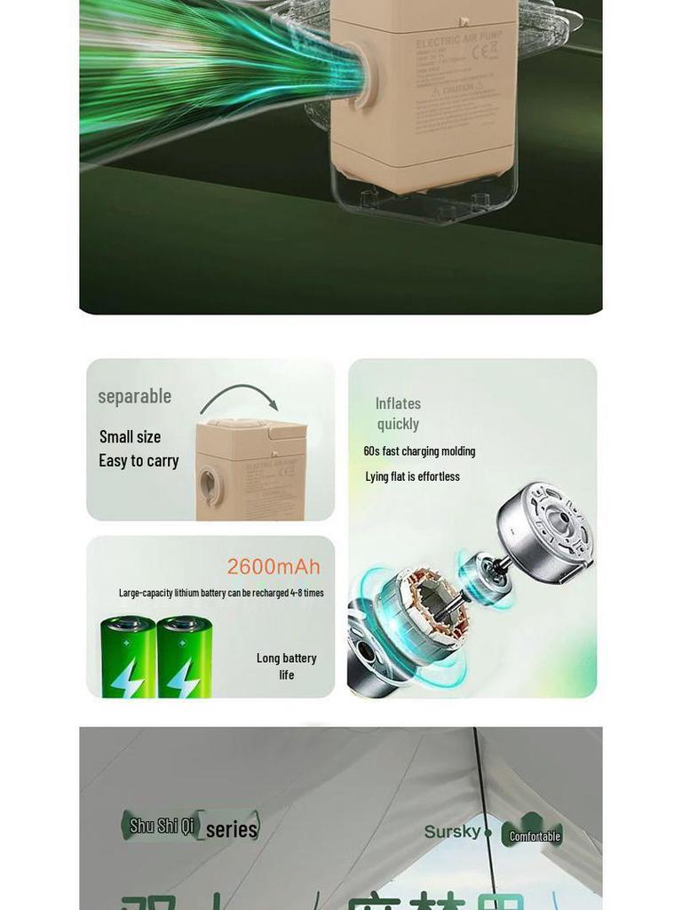Self-Inflating Portable Double Air Cushion Bed for Home & Outdoor Use