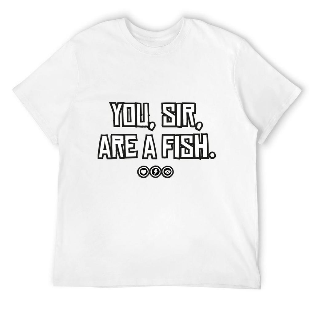 You, Sir, Are a Fish | Red Dead Redemption 2 Inspired Design T-Shirt Tops Blue Archive Big and Tall T Shirts for Men