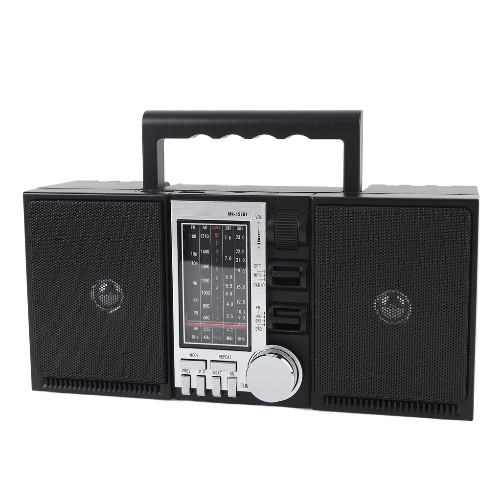 AM FM SW Radio mit Bluetooth-Lautsprecher Stereo Tragbares Kurzwellenradio Lange Spielzeit Wiederaufladbar