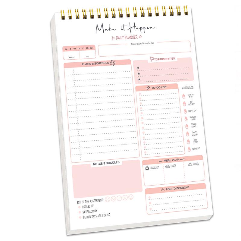 A5 Retro Simple Time Management Planner with Sticky Notes