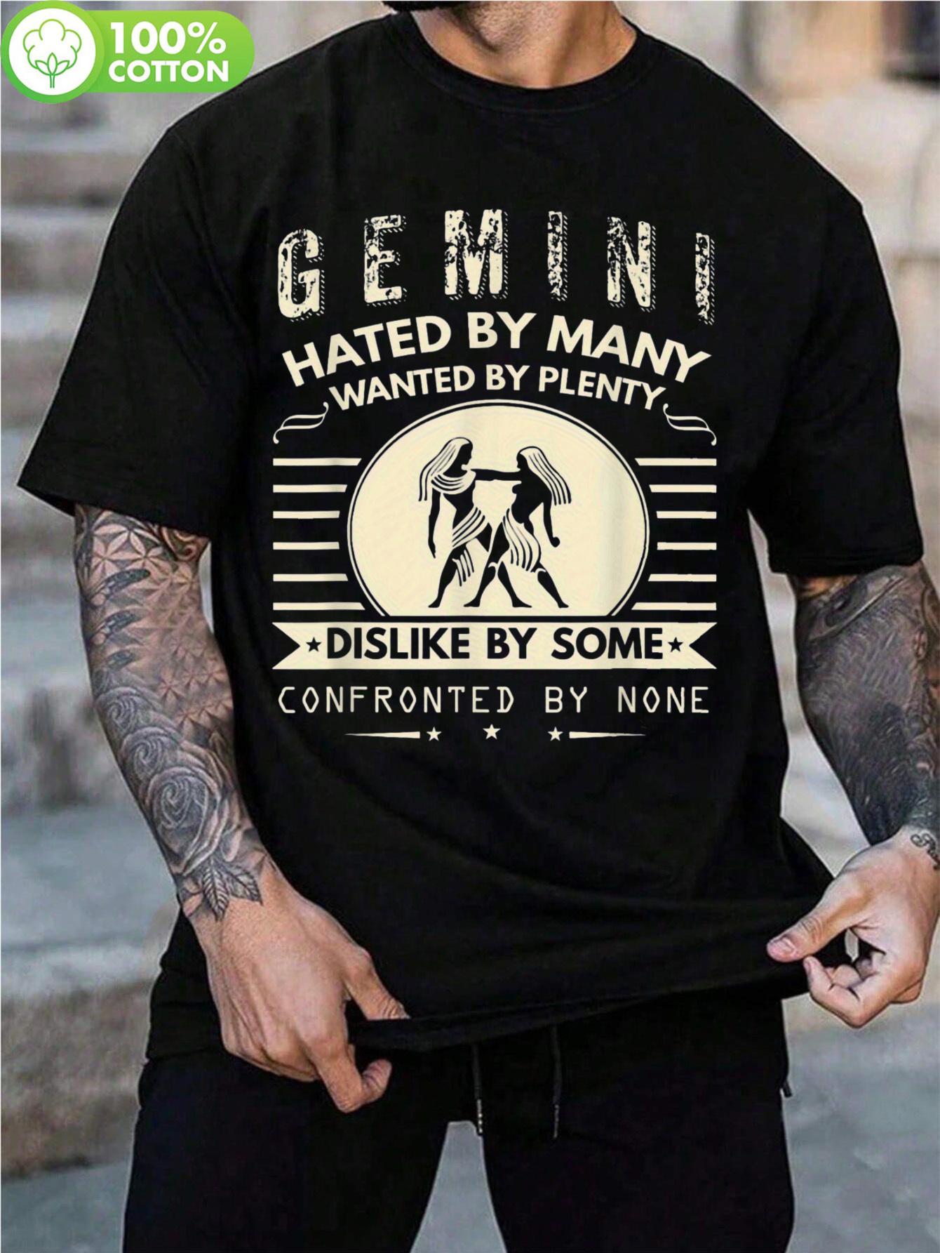 100% Cotton Gemini Graphic Tshirt - Bohemian Astrology De... S