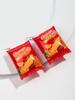 New Cute Acrylic Simulated Toast Drop Earrings for Women Funny Bread Slices Potato Chip Drop Earring Creative Jewelry 2025 Gifts
