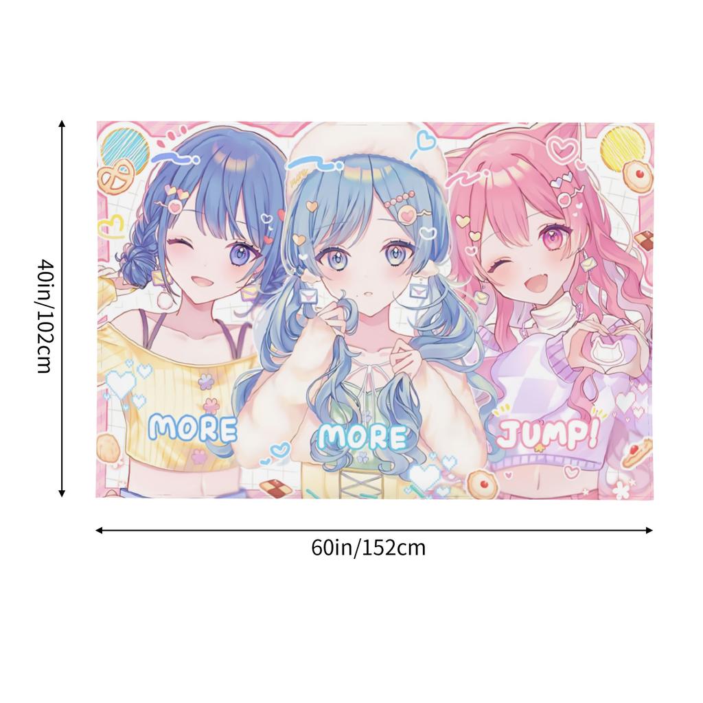 Buntes Anime-Mädchen Wandteppich Zimmerdekoration Hausdekoration Wandteppich Dekor Zubehör Niedliche Zimmerdekoration