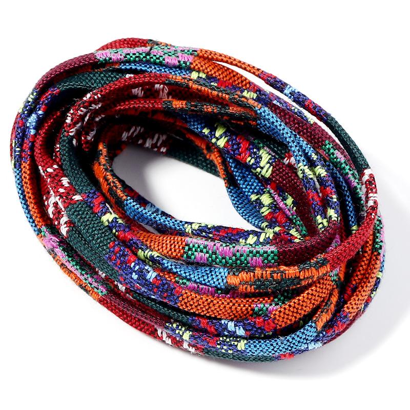 5 Yards Cotton Rope 5mm Fabric Ethnic Decorative Flat Twisted Cords For Handmade Bracelets Materials Jewelry Making Wholesale