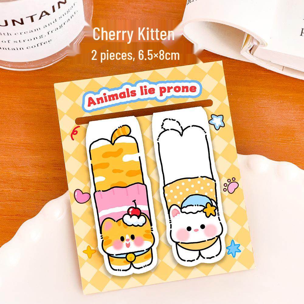 Double-Sided Cute Cartoon Pet Bookmarks - Student Reading Markers & Study Gifts