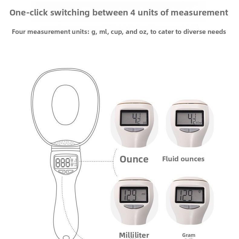 Pet Food Measuring Spoon With Electronic Scale For Kitchen Cooking And Baking