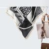 New women's silk scarf high-end velvet versatile simple triangle scarf decorative small scarf hot-selling