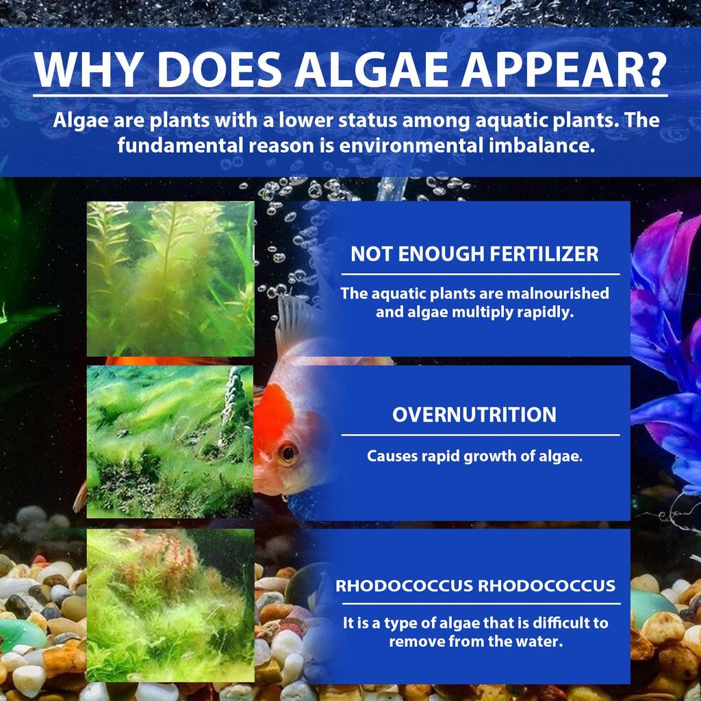 Aquarium Water Purifier Algae Removal Powder Powerful Aquarium Water Purification Powder Aqua Water Purifying for Fish Tank Water Turbidity Removal