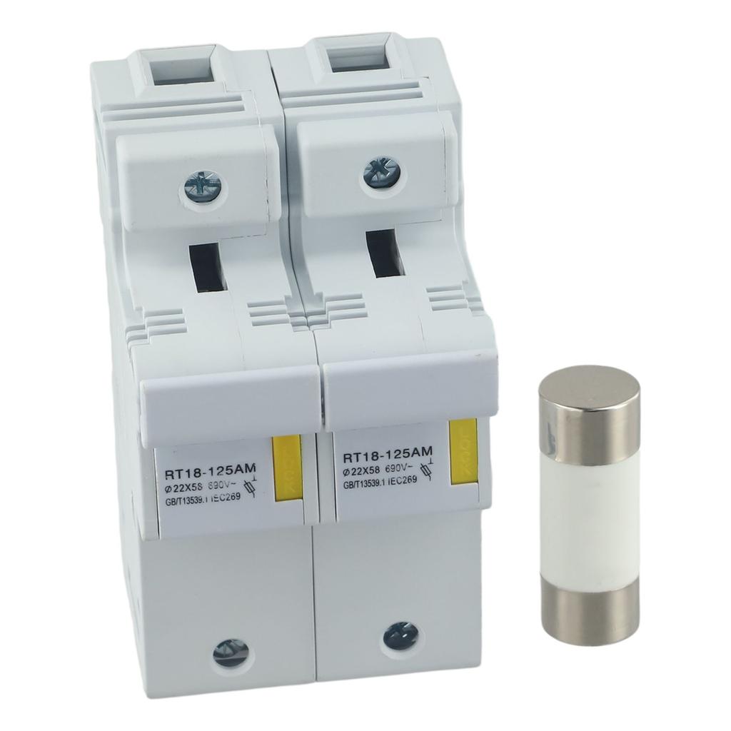 RT18-125AM 1-4P 63A 80A 100A 125A Din Rail Mounting Fuse Holders Fuse Holder Electrical Equipment Supplies Fuses
