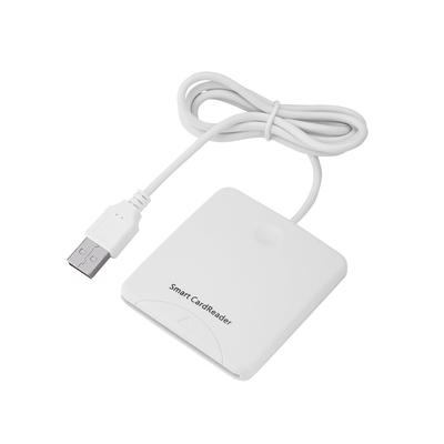 White Portable USB Full Speed Smart Chip Reader IC Mobile Bank Credit Card Readers