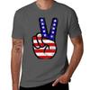 American Flag Peace Sign TShirt Plus Size Everyday Tee Shirt