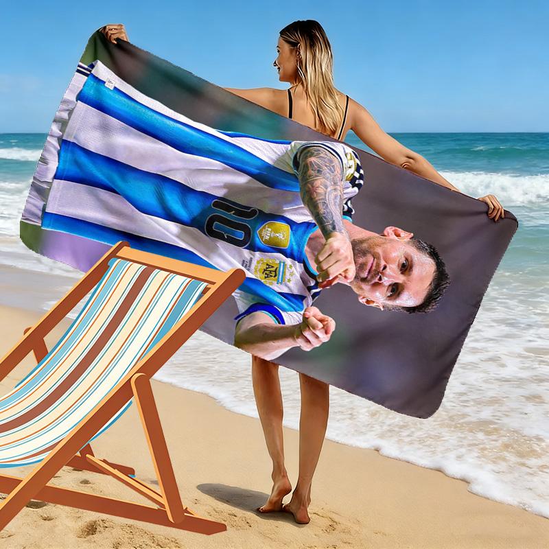 Asciugamano da Spiaggia con Stampa di Messi, Asciugamano Grande Morbido ad Asciugatura Rapida per Spiaggia Campeggio Nuoto