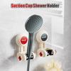Suction Cup Shower Head Holder Bracket Adjustable Shower Rack Wall Mounted Without Drilling Shower Support Stand