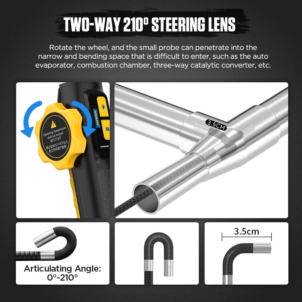 AUTOOL SVB302 Automotive Industrial Endoscope Waterproof 1080 HD Autofocus for IMG & Video  USB Endoscope Inspection Camera Lens