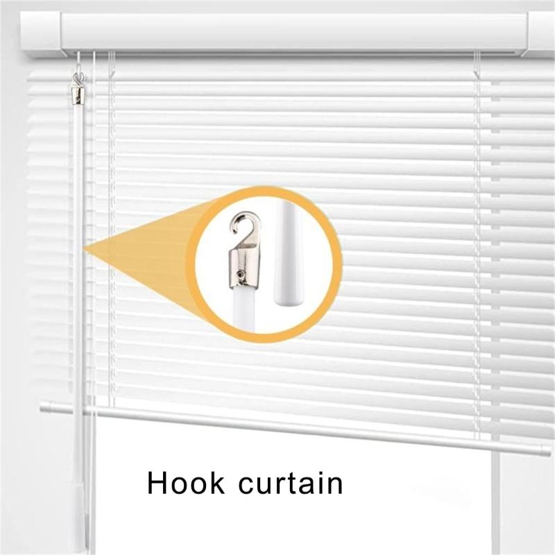 1Set Clear Blind Rods 43cm with Rotates Hooks for Home and Office Window Decoration Vertical Blinds Replacement