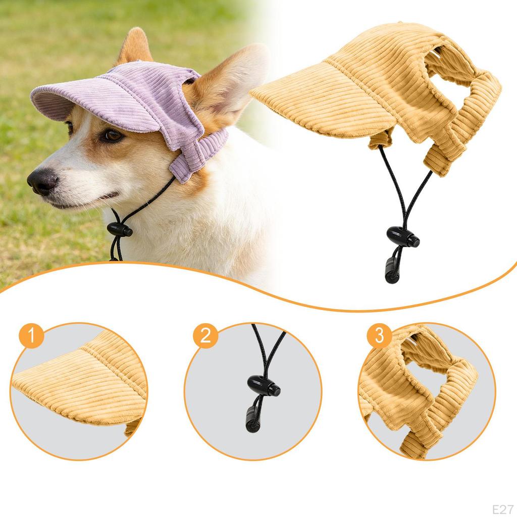 Dog Baseball Adjustable Fashion Corduroy Comfortable Puppy Sunbonnet Sun Protection Hat for