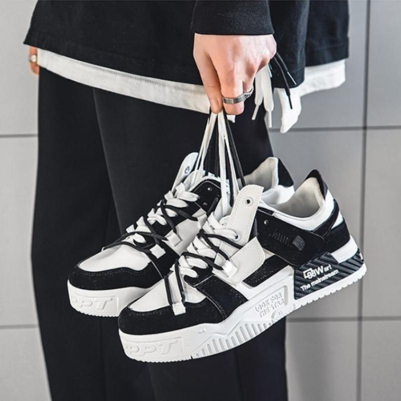 Men‘s Sneakers Fashion Skateboard Shoes Lace Up Platform Trainers Outdoor Casual Shoes for Men Vulcanized Shoes Tenis Masculino