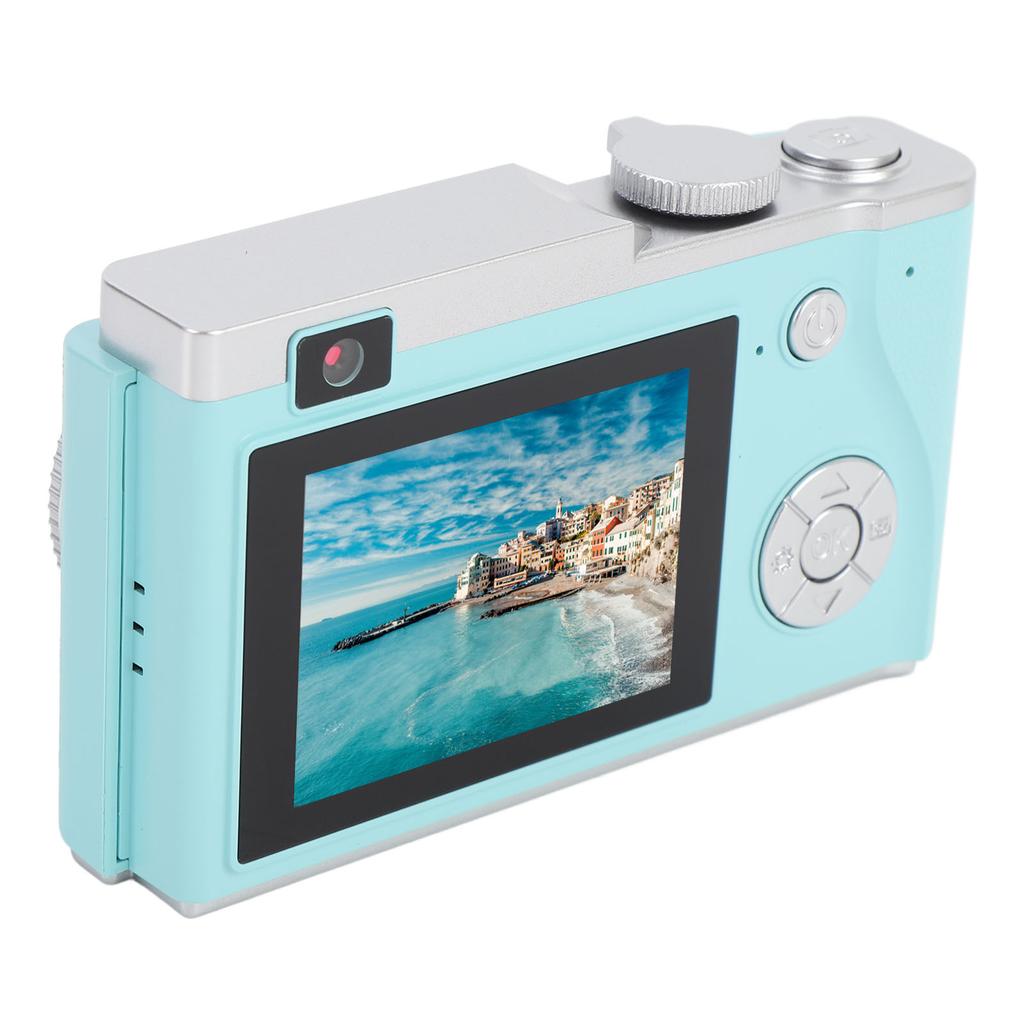 4K Digital Camera 64MP HD 2.4 Inch IPS Screen 16x Digital Zoom Compact Travel Camera with Built in Mic for Teens