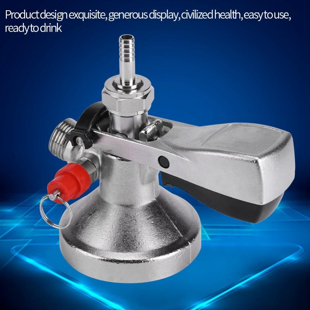 With Air Valve Beer Dispenser Stainless Steel Draft Beer Connector Beer Kegerator Parts Hotel