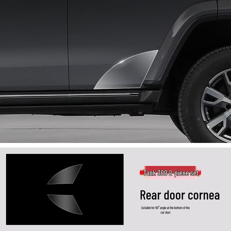 Tank 300 Door Corner TPU Protection Film - Transparent, Anti-Scratch, Custom Fit for Triangle Area