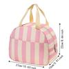 Practical Striped Pattern Insulated Lunch Bag Large Capacity Handheld Lunch Box Bag Fresh-Keeping Leakproof Mommy Bag