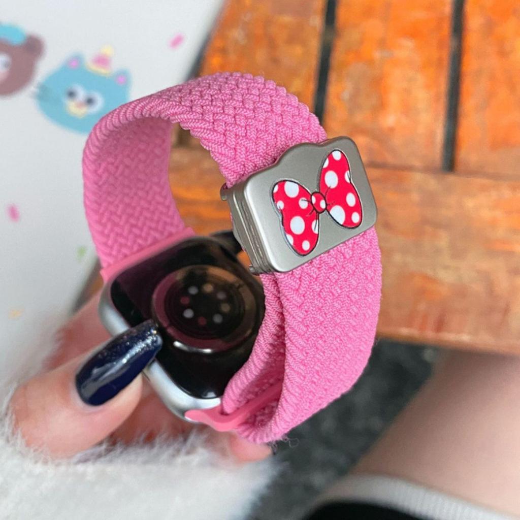 Kreslený roztomilý mašlička magnetický řemínek pro Apple Watch Band Ultra2 49mm 45mm 44 41 42 Correa Band pro Iwatch Series 10 9 8 SE 7 6