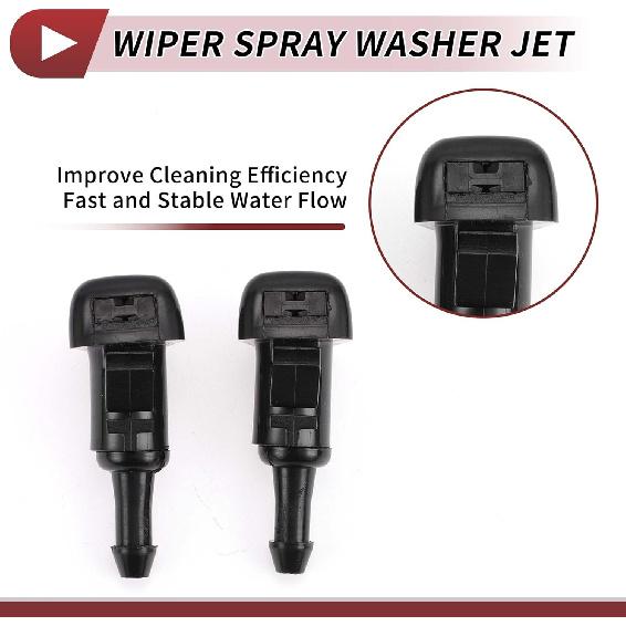 2pcs Windshield Washer Nozzle for Chevrolet Silverado 1500 2014-2019 for Chevrolet Suburban 2015-2020 Front Windshield Spray Nozzles Wiper Spray