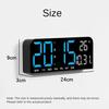 Large LED Digital Wall Clock Table Clock Temperature Date Week Display Countdown Brightness Adjustment Dual Alarm 12/24h