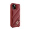 Karl Lagerfeld Diagonal Quilted Script - Etui Iphone 15 / 14 / 13 (Czerwony)