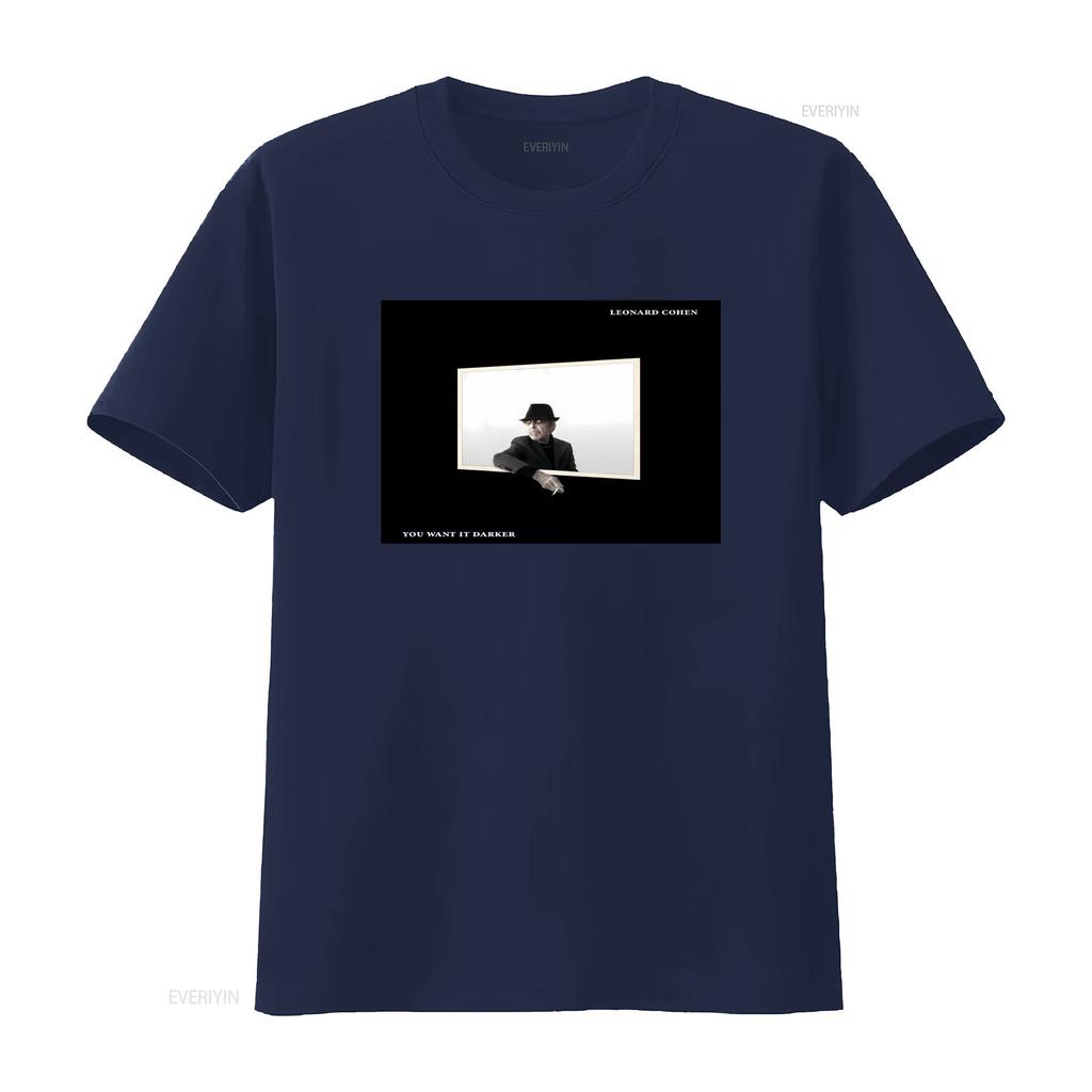 LEONARD COHEN T SHIRT You Want It Darker Vinyl Cd Cover SMALL MEDIUM LARGE XL Vintage Washed Top For Everyday Wear