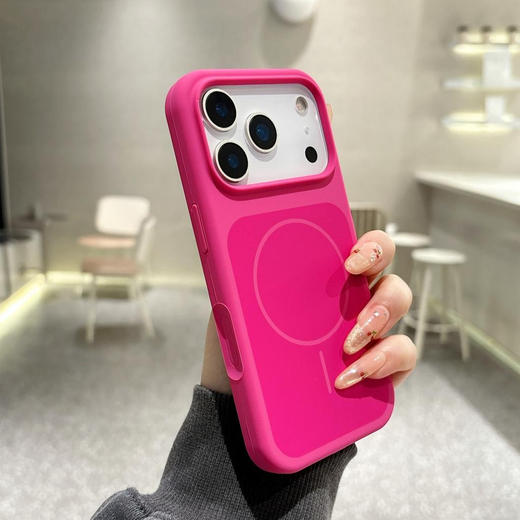 Luxury Hit Color Liquid Silicone Soft Phone Case For iPhone 17 Air 16 15 14 13 Pro Max Plus For MagSafe Charge Magnetic Cover