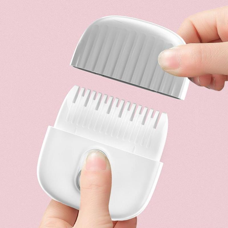Pettine e Tagliacapelli 2 in 1 per Bambini, Rifinisce Frange e Capelli Spezzati, Taglia-frange Manuale Portatile, Tagliacapelli per Bambini