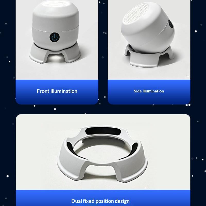 Led Ocean/Snowflake Projector Light 360 Degree Rotating Dynamic Night Light Rechargeable Usb Powered Ambient Lamp Decorative Lighting