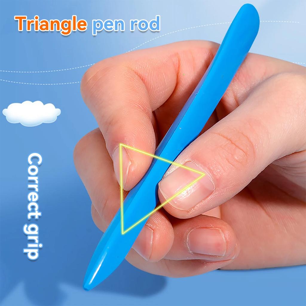 12/24/36 Color Triangle Crayons Non-Dirty Hands Double-headed Plastic Oil Paint Sticks for Children's Kindergarten Stationery