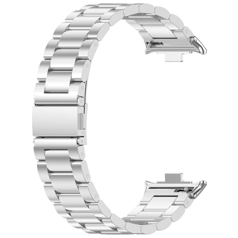 

For vivo Watch GT Strap Replacement 3-Bead Silver Metal Watch Band As shown A