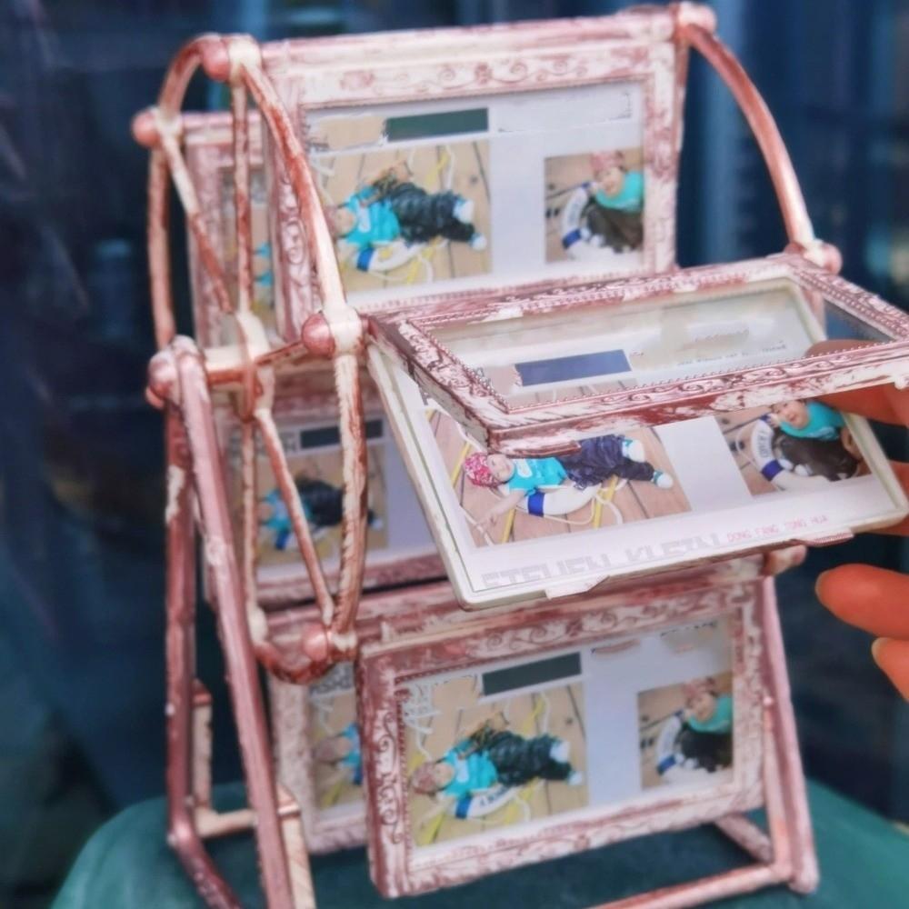 360° drehbarer Bilderrahmen 12 Fotoplätze Windmühlen-Bilderrahmen Geburtstagsgeschenk