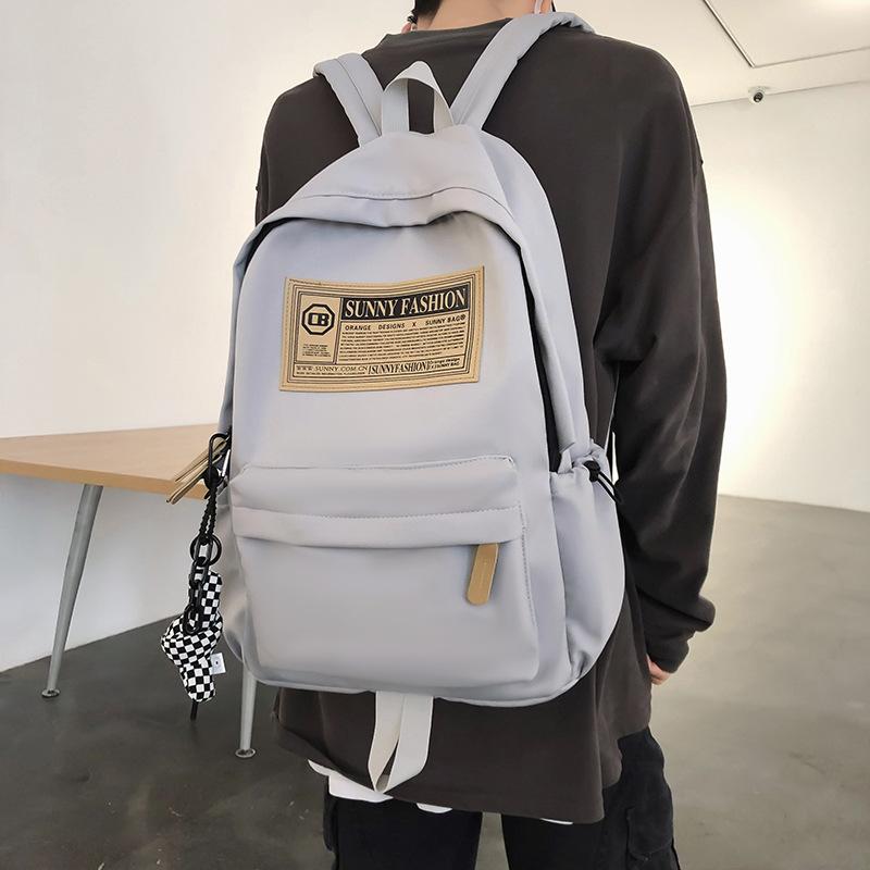 Backpack Girls Port School Bag High School College Student Couple Backpack Large Capacity Simple Backpack