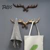 Wall Decor Hanger Vintage Deer Antler Hook, Farmhouse Rustic Mounted Heavy Multi-hook Coat Rack Duty Decorative for Coats Keys Bags Hats Towels