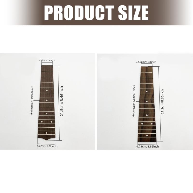 Premium Rosewood Ukulele Fingerboard Fretboard Part With White Dot Inlays For 21 Inch Ukulele Replacement Or Upgrade