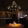 Bymaocar 12 Lights Hemp Rope Vintage Industrial Chandelier Ceiling Light Rustic Wheel Large Pendant Light Fixture Fit  Cafe Bar